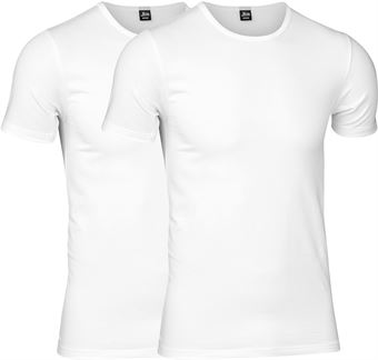 jbs 11030 02 01 Økologisk T-Shirt Rund Hals 2-Pack Hvid XXL