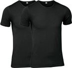 jbs 11030 02 01 Økologisk T-Shirt Rund Hals 2-Pack Sort Small