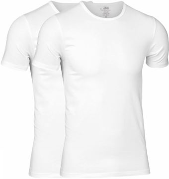 jbs Bambus & Øko Bomuld 2-Pack Hvid T-Shirt Rund hals 180 02 01 Medium
