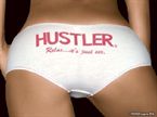 Hustler Lingerie Logo 116 White Boyshorts Large