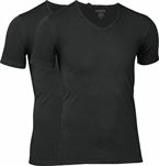 jbs Bambus & Øko Bomuld 2-Pack Sort T-Shirt V-Neck 180 20 09 XL
