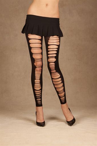Elegant Moments Opaque leggings with rips