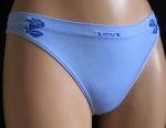 Seamless LOVE g-string blå